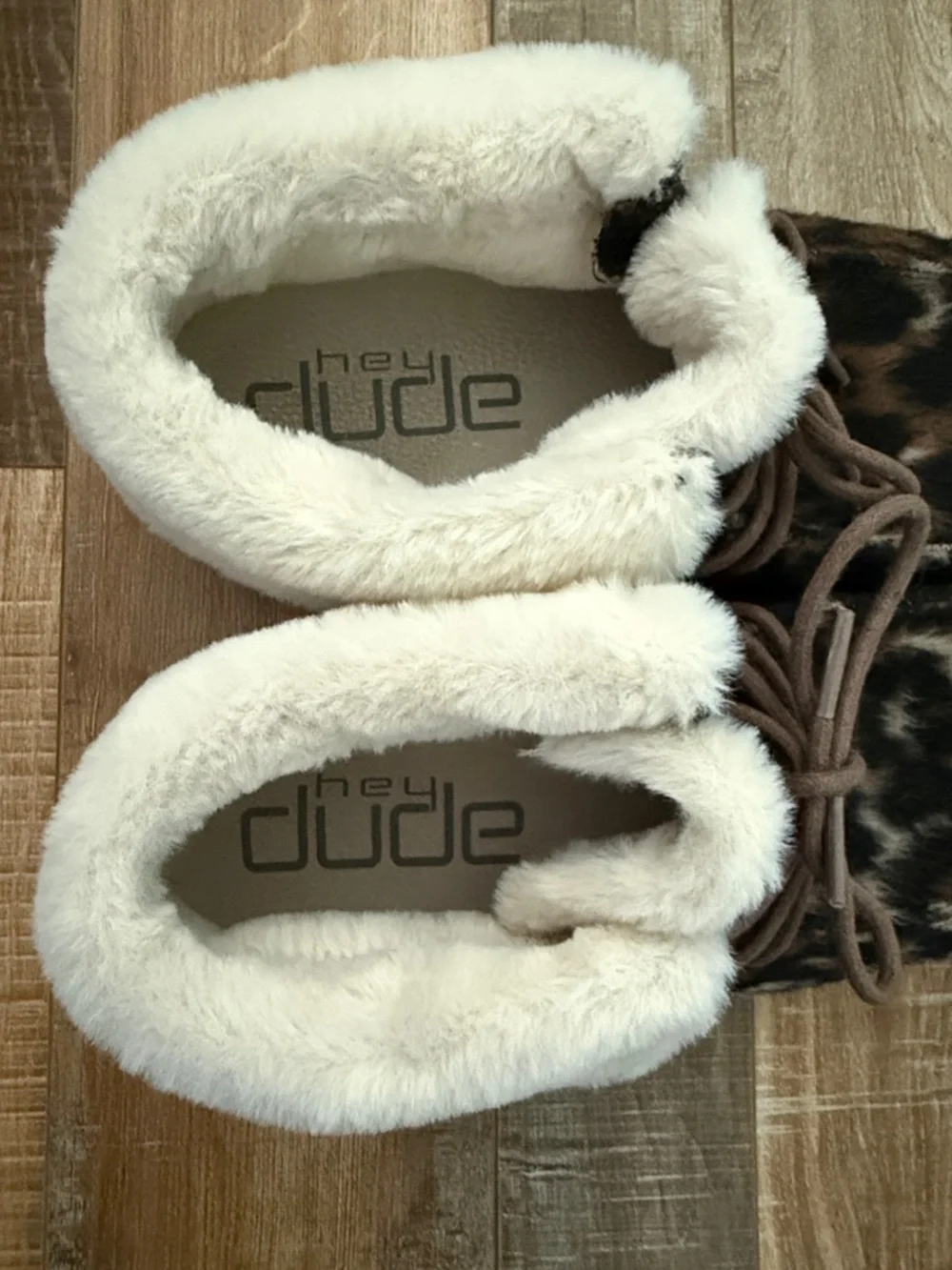 Hey Dudes Leopard Print Fur-Lined Slip-on shoe - Picture 2 of 6